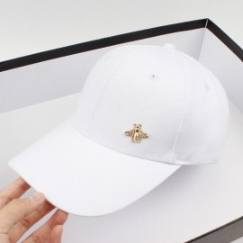 Casquette Abeille avec broche abeille dorée en 3D - 2 couleurs !