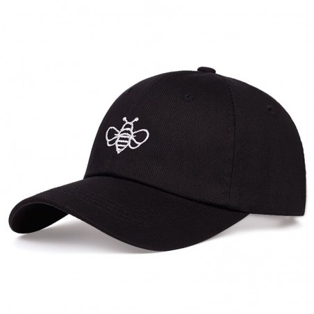 Casquette Abeille avec abeille brodée couleur noir