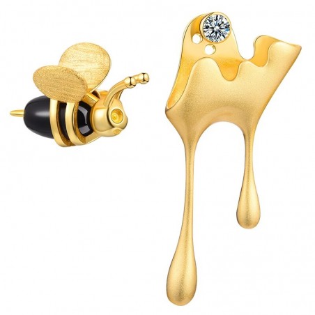Magnifique boucles d'oreilles abeilles bijou en argent Sterling 925 !