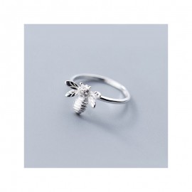 Bague abeille fine argent Sterling 925 abeille strass - couleur argent