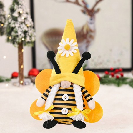 Détails poupée en peluche Abeille Gnome - modèle 2