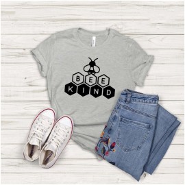 T-shirt Abeille en forme de nid d'abeille avec inscription Bee Kind