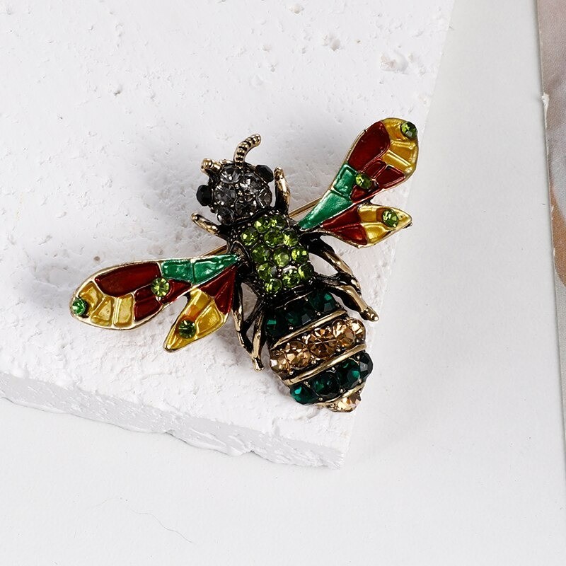 Broche Abeille avec ailes en verre - 2 modèles au choix !