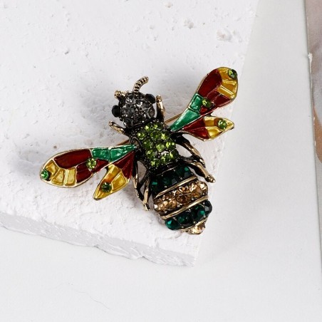 Broche Abeille avec ailes en verre - 2 modèles au choix !