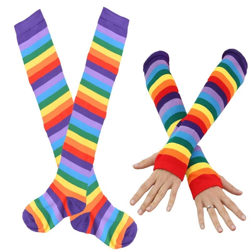 Chaussettes Abeilles chaussettes de danse rayées, avec gants chauffe-bras - modèle 2