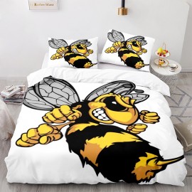 Funny Bee vs Hornet Duvet Cover Set | Cute Kids Bedding