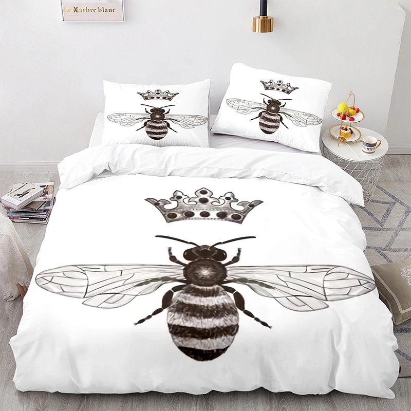 Queen Bee 3D Print Duvet Cover Set | Gift for Bee Lovers