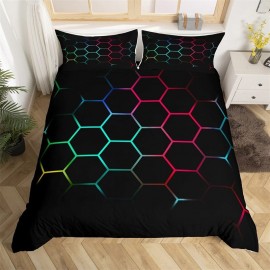 Housse de couette abeille nid d'abeilleformes hexagone géométrique - modèle 2