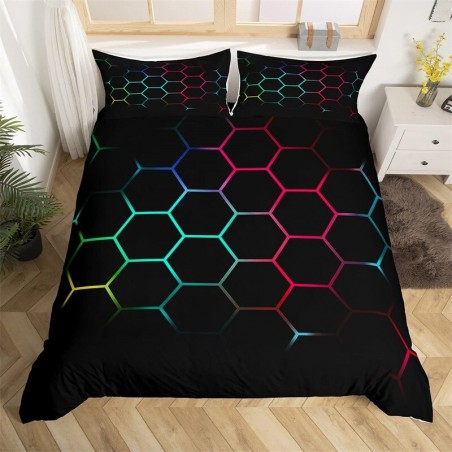 Housse de couette abeille nid d'abeilleformes hexagone géométrique - modèle 2