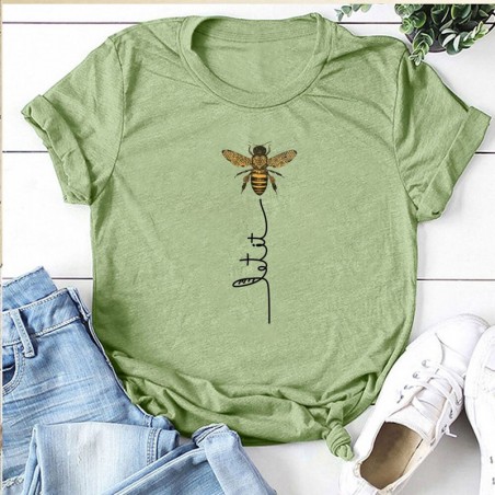 Cute 'Let it Bee' T-Shirt for Women | Funny Bee Graphic Tee