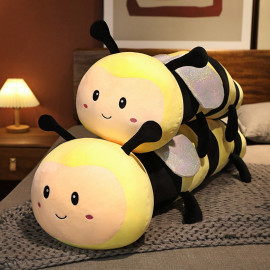 Cute Giant Bee Plush Pillow - Ultra-Soft Toy in 3 Sizes