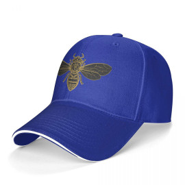 Caquette de baseball abeille chic couleur bleu