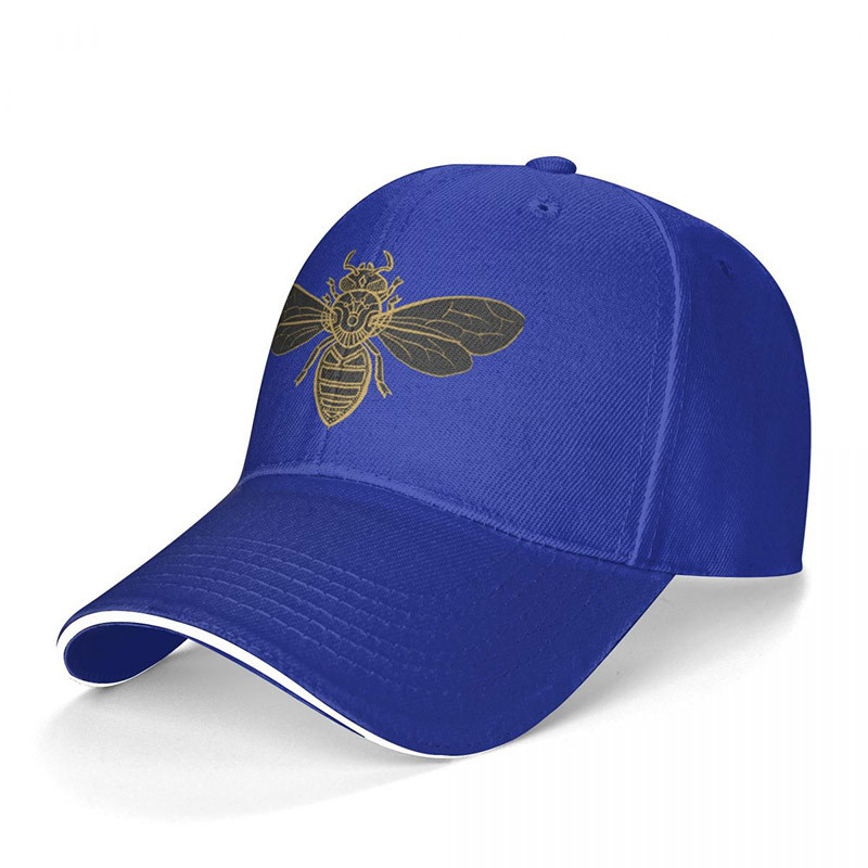 Caquette de baseball abeille chic couleur bleu