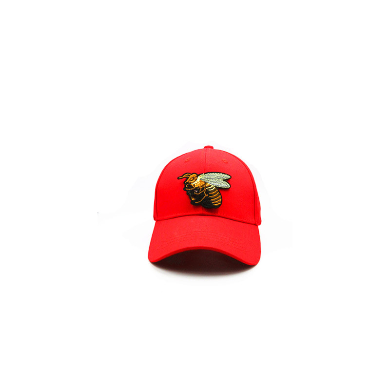 Caquette de baseball abeille tissée - couleur rouge