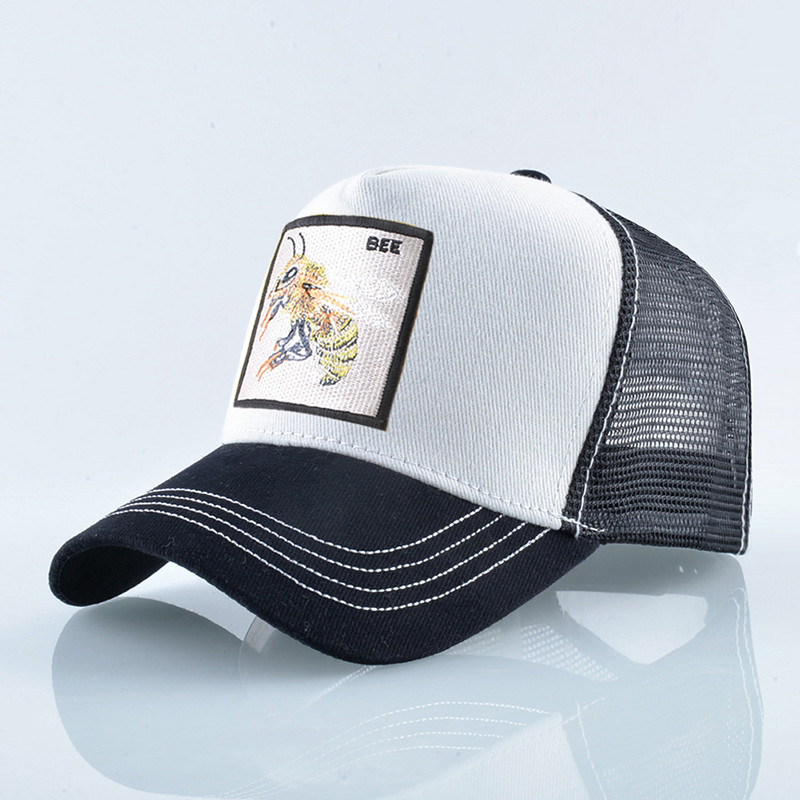 Casquette aérée  18 combinaisons de couleurs couleur blanc et noir