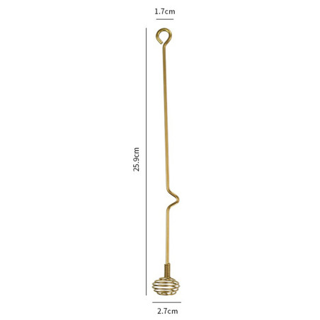 Cuillère en acier pour le miel disponible - gold