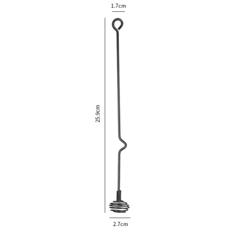 Cuillère en acier pour le miel disponible - noir