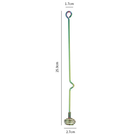 Cuillère en acier pour le miel disponible - vert