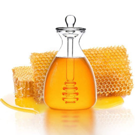 Flacon transparent et cuillère à miel !