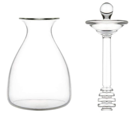 Mielera de Cristal con Cuchara | Tarro para Miel Original