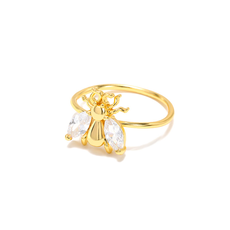 Bague abeille précieuse - modèle 1 couleur or