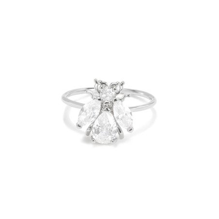 Bague abeille précieuse - modèle 2 couleur argent