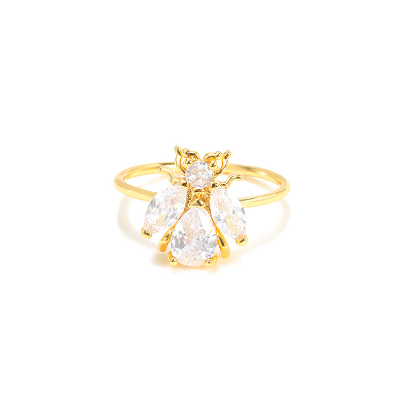 Bague abeille précieuse - modèle 2 couleur or