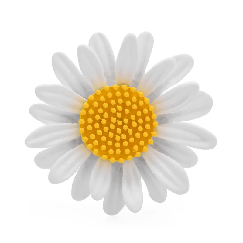 broche marguerite - Six couleurs de marguerite en métal - modèle blanc
