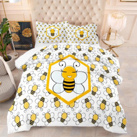 Cute Queen Bee Bedding Set | Bee Themed Duvet Cover Gift