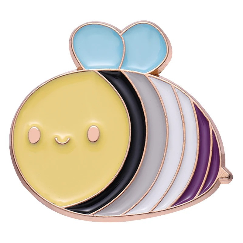 pins 6 couleurs d'émail pour ces pins abeilles enfantines - modèle 3