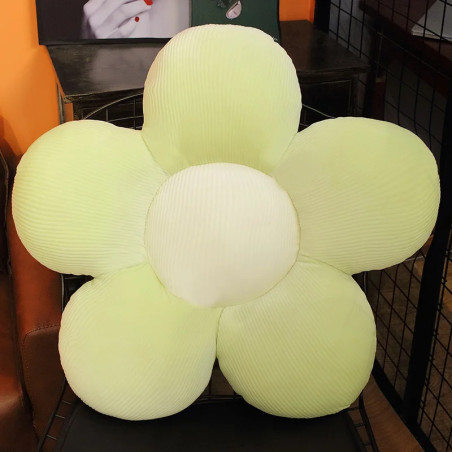 Coussins fleurs à panacher - couleur vert