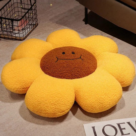Coussins peluche fleurs souriantes - modele 2