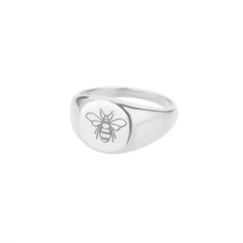 Bague Chevalière fine abeille - or et argent : au choix !