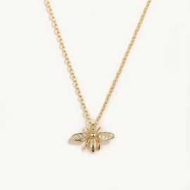 Chaîne et pendentif abeille en argent Sterling 925 argent - couleur or