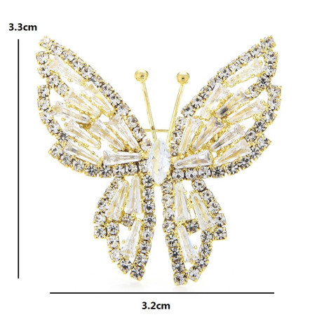 Broches Papillon en Zircon Cubique Dimensions