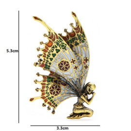 Broche Fée aux Ailes de Papillon Dimensions