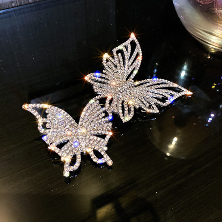 Sparkling Double Butterfly Brooch | Cute Rhinestone Pin Gift