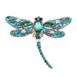 Magnifique Broche libellule - couleur vert