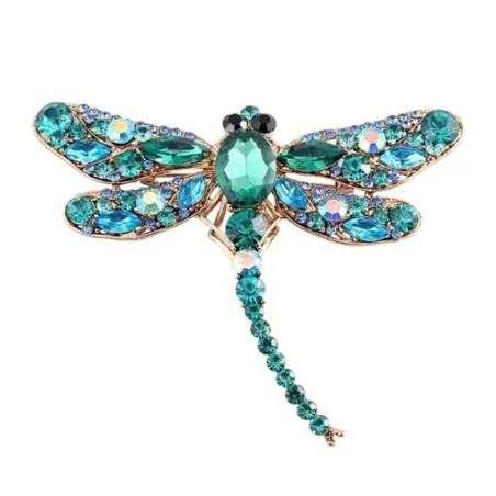 Magnifique Broche libellule - couleur vert