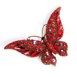 Broche Papillon Scintillante en Cristal - 3 Couleurs au Choix !
