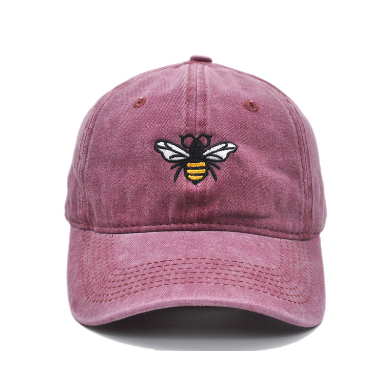 Casquette Abeille Denim Couleur Rouge