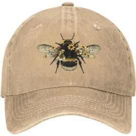 Casquette Abeille en denim Abeille Réaliste Couleur Beige