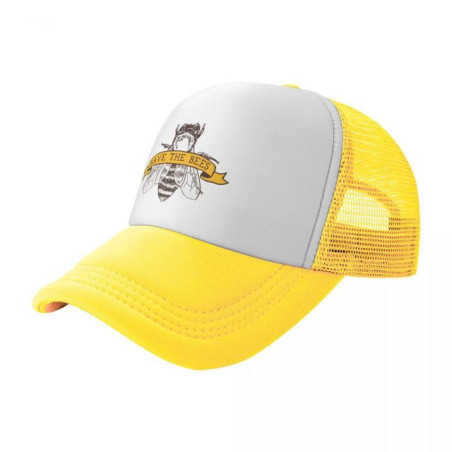 Casquette Abeille "Sauvez les abeilles!\" Couleur Jaune