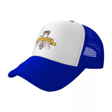 Casquette Abeille "Sauvez les abeilles!\" Couleur Bleu