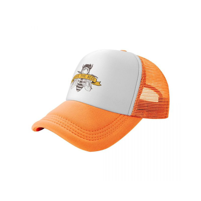 Casquette Abeille "Sauvez les abeilles!\" Couleur Orange