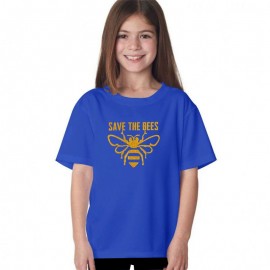 Tshirt Sauvez les Abeilles pour filles bleu
