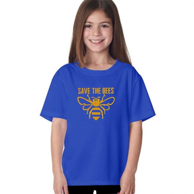Tshirt Sauvez les Abeilles pour filles bleu