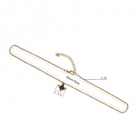 Collier pendentif abeille classique en or ou en argent taille