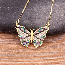 Collana con Ciondolo Farfalla in Strass | Idea Regalo Donna