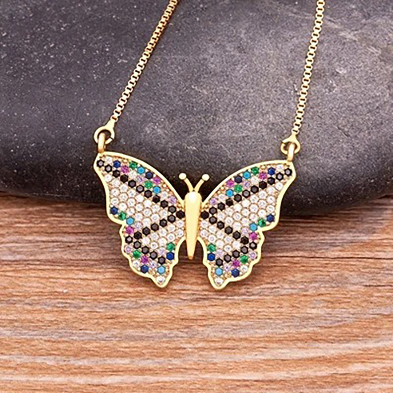 Collana con Ciondolo Farfalla in Strass | Idea Regalo Donna